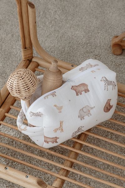 Tuğba Kuğu Muslin Care Bag - Pureline Series - Cute Animals