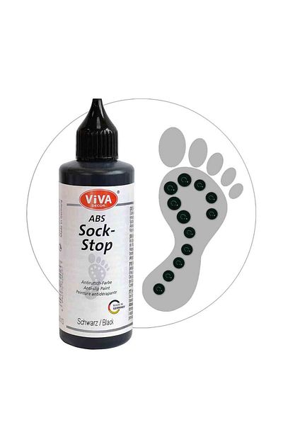 Viva Decor Anti-slip paint for socks and textiles ABS Sock-Stop VIVA DECOR, 82ml Black