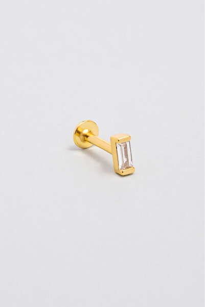 So CHIC... Baget Işıltısı 18 Ayar Sarı Altın Kaplama Gümüş Tragus-Helix Piercing