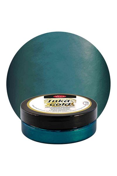 Viva Decor Vopsea ceară metalică Inka-Gold, VIVA DECOR, 62,5 g Cyan închis