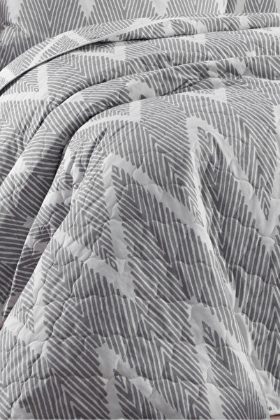 Eponj Home Battal Boy Kapitone Yatak Örtüsü Çok Amaçlı Olivia Gri