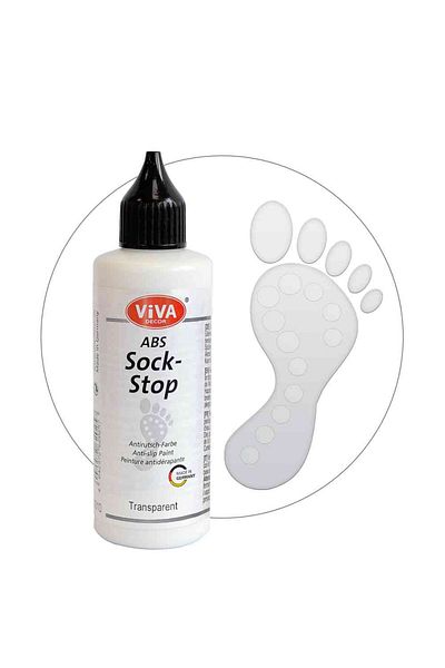Viva Decor Anti-slip paint for socks and textiles ABS Sock-Stop VIVA DECOR, 82ml Transparent