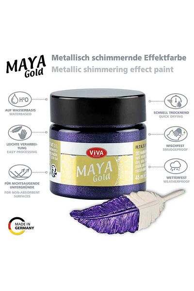 Viva Decor Maya-Gold VIVA DECOR glossy acrylic metallic paint, 45ml Purple