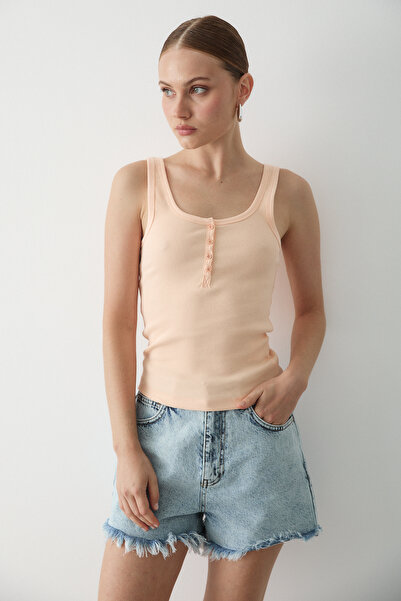 Laluvia Salmon Front Buttoned Undershirt - 251001