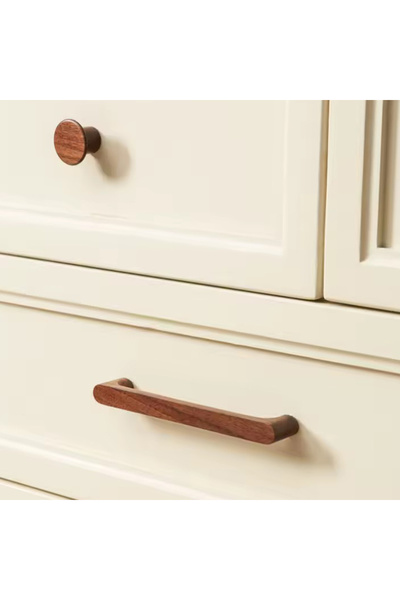 ka tasarım Wooden Handle, Set of 2, Solid Wood Furniture Handle, Drawer Handle, 30mm Thickness