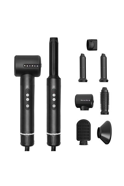 ATOMKIT Uscator De Par 7 In 1, Ionizare, 1400w, Efect Coanda, 110000 Rpm, Salon La Tine Acasa, Negru