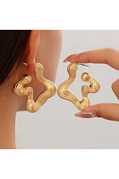 çelik takı design أقراط على شكل شبه منحرف أقراط من الفولاذ المقاوم للصدأ ومضا...