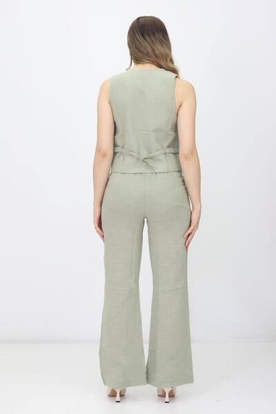 The Velavois Women's Bottom - Top Linen Set