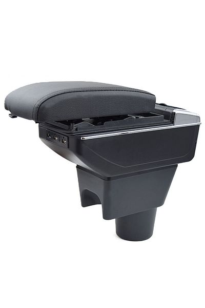 AVR AVR® armrest for Dacia Duster 1 (04.2010-2017) model 7H, black, eco-leather, with USBs