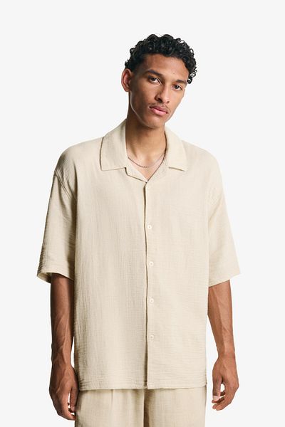 Bershka Textured short sleeve shirt