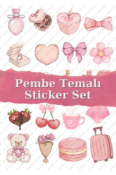 One Little Happiness Love Themed Sticker Set Suitable for Agenda Bullet Journal Set
