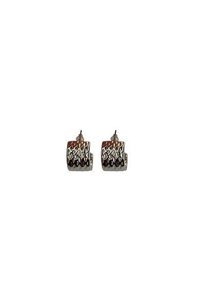Aqua Di Polo 1987 Women's Silver Circular Earrings