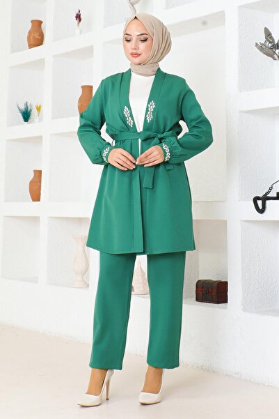 Missvalle Στολή με πέτρινη λεπτομέρεια Σμαραγδένιο MSW19203