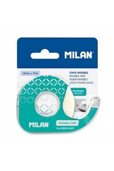 Milan Bandă adezivă cu suport pe afișaj, 19 mm x 33 m, transparentă