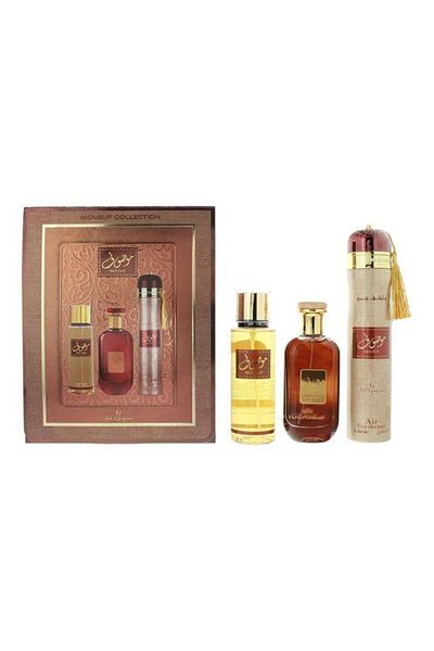 ARD AL ZAAFARAN Mousuf Gift Set Edp 100 ml, Perfume Mist 250 ml & Air freshner 300ml