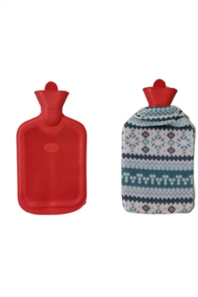 Trade Bazaar 2 Liter Premium Mixed Pattern Washable Colorful Washable Full Covered Hot Water Bag