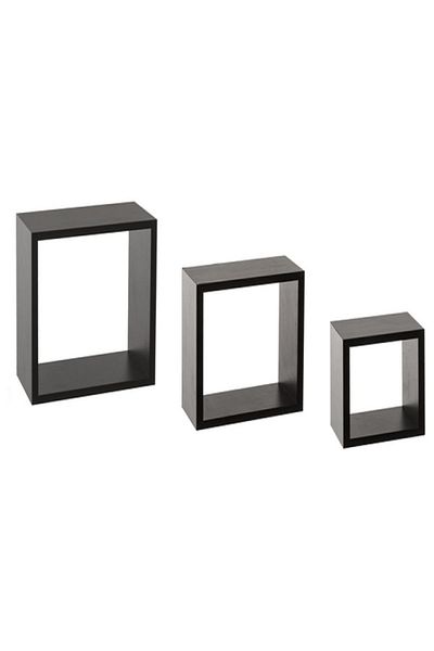 Five Simply Smart 3-Piece Fixy Floating Cube Wall Shelf Set