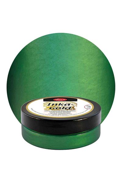 Viva Decor Inka-Gold metallic wax paint, VIVA DECOR, 62.5g Emerald green