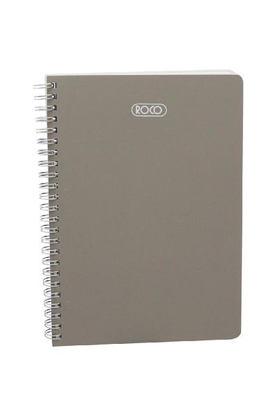 Roco Neon Notebook – 580 Sheets, Single Ruled (Arabic), Grey Cover