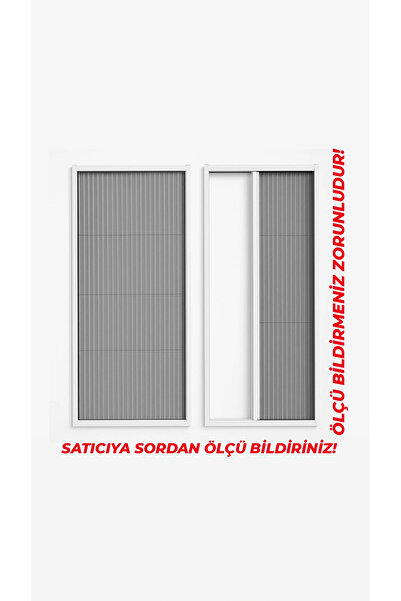 Van Aks Meşe Yapı Pileli Sürgülü Stor Kapı Sinekliği | 190 - 220 X 50 - 100 | Beyaz | Ölçü Bildiriniz!