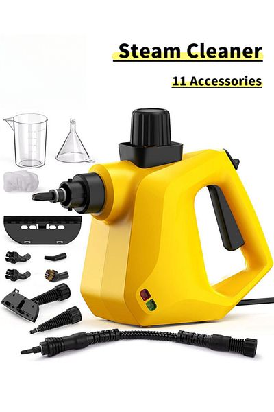 Saharaz 1050w Portable Handheld Steam Cleaner Set,With 11PCS Accessory,350ML,High Temperature,for home