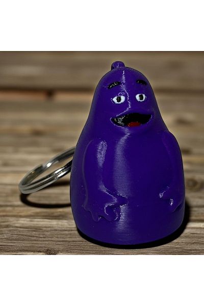 poptoons Grimace Keychain – 5cm Movable Foot Figure