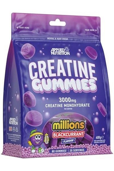 applied nutrition Creatine Gummies - 3000mg Creatine Monohydrate per Serving - 80 Chewable Vegan Gum
