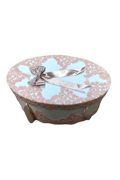 Botez Baptism chest with lace – powder, 31x19 cm