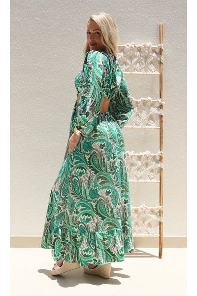 Alorabella Marina Paisley Cut-Out Dress