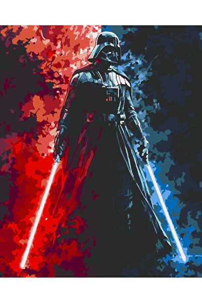 wombhobby darth vader 2 starwars Sayılarla Boyama Seti 40x50 Çerçeveli (Kasna...