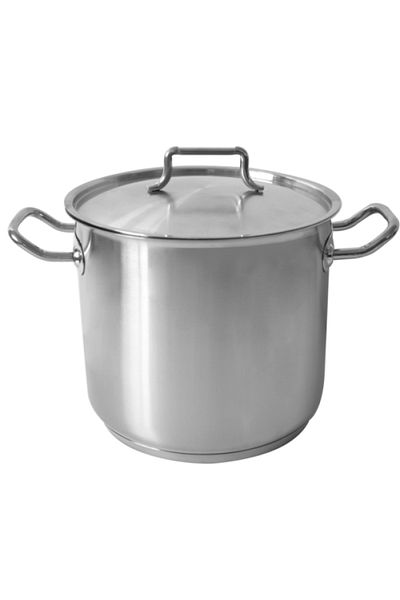 Hascevher Hascevher HORECA stainless steel pot 28х23сm-14.2lt with lid