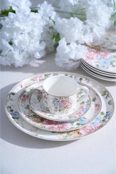 şirin eşyalarım Freya Porcelain 19 Piece Cake Set for 6 People