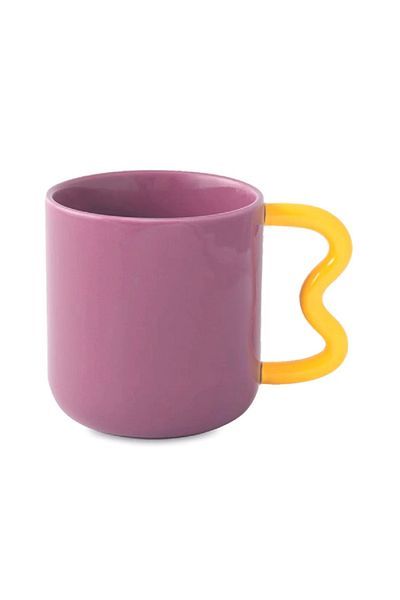 EasyLife Creative Series Dishwasher Safe Porcelain Coffee Mug Purple and Yellow 350ml