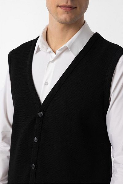 SÜVARİ Regular Fit Quilted Patterned V-Neck Vest