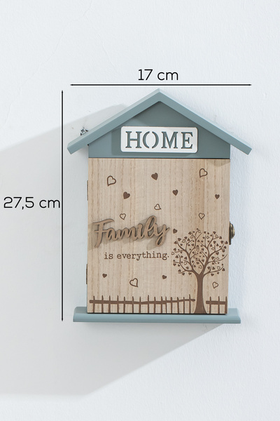 Porsima 2073 Duvara Montajlı Dekoratif Anahtarlık Dolabı - Anahtar Askılığı Saklama Kabini 17X27,5cm