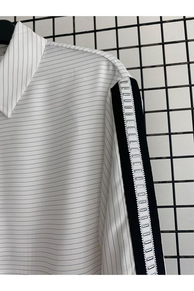 Armine TREND Striped Sleeves Stripe Detailed Tunic-25Yt4104
