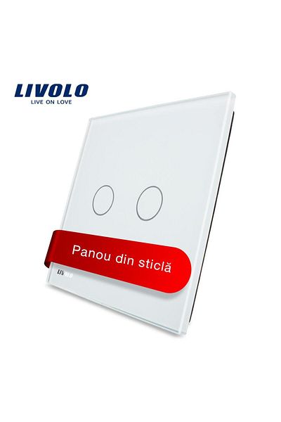 Livolo Livolo double glass touch switch panel (White)