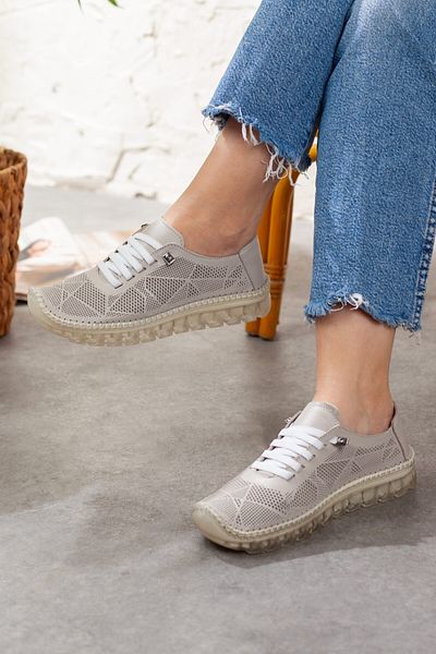 Adım Adım Women's Genuine Leather Esktra Comfortable Casual Shoes