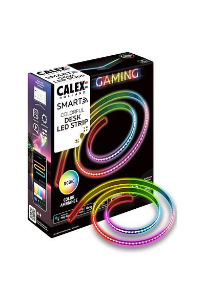 Calex RGBIC LED strip for intelligent gaming Calex Smart Colorful, Wi-Fi, Bluetooth, Razer Chroma RGB, 12W