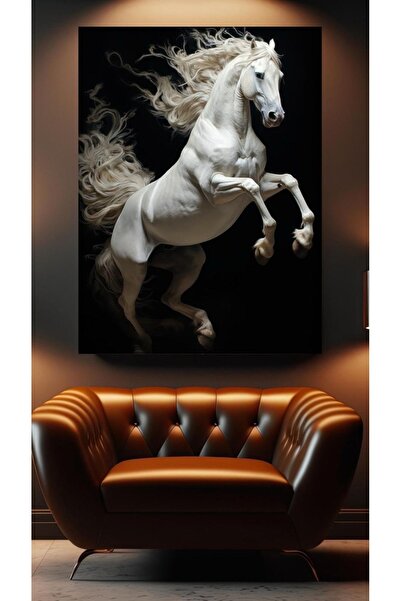PL Dekor Tasarım Özel Tasarım Şaha Kalkmış At Görselli Dekoratif Pleksi Tablo
