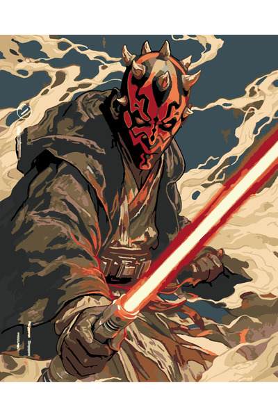 wombhobby darth maul 2 starwars Sayılarla Boyama Seti 40x50 Çerçevesiz RULO (...