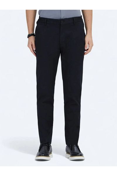 Kip Black Woven Jogging Fit Casual Cotton Blended Pants