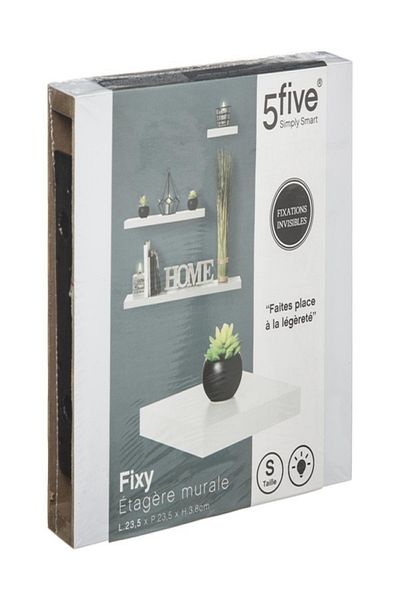 Five Simply Smart Fixy Invisible Fixation Wall Shelf