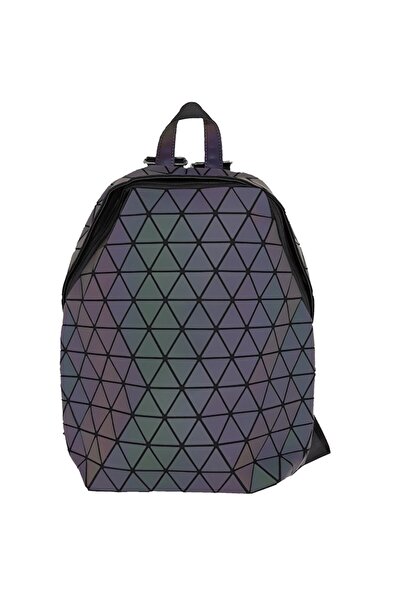 OEM Women's Backpack, Multicolor, Holographic Effect, Geometric Pattern, 45x38x12cm