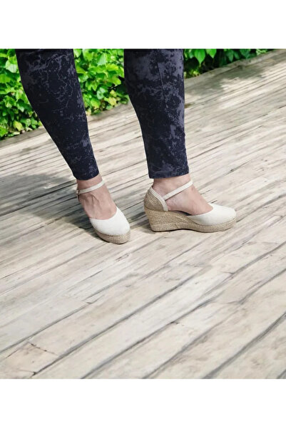 GokceKundura06 Women's Platform Linen Shoes Sandals
