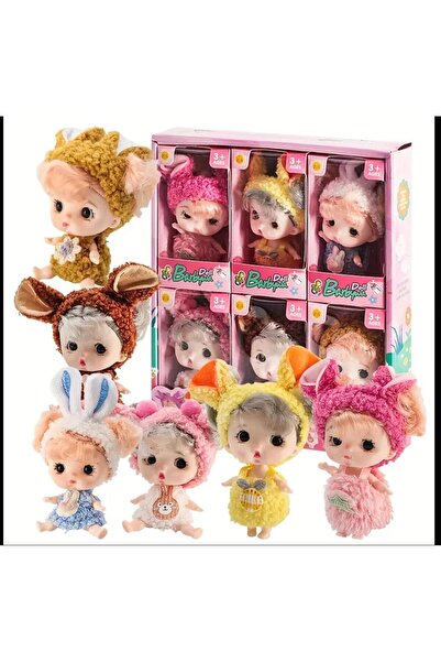 Bumelo Hayvan Kostümlü 1 adet Mini Hayvan Bebek Gerçekçi PVC Yaşlar 3+