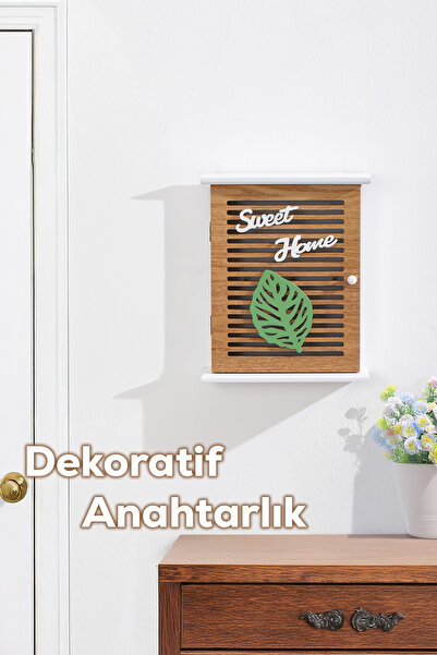 Porsima 2069 Duvara Montajlı Dekoratif Anahtarlık Dolabı - Anahtar Askılığı Saklama Kabini 21X25,5cm