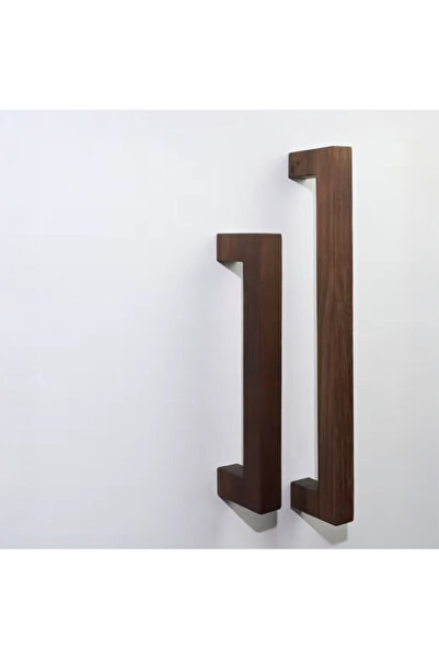 ka tasarım Σετ 2 λαβών ξύλινων λαβών, λαβή από μασίφ ξύλο, λαβή από φυσικό ξύλο, ξύλινη λαβή συρταριού, χρώμα καρυδιάς