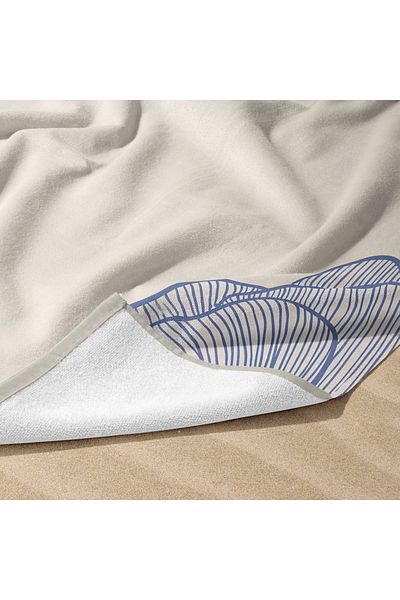 The Lucid Lab Coastal Whisper Beach Towel - Cotton