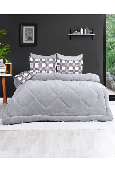 Arma Concept Welsoft Double Double Sided Luxury Quilt Patterned 195X215 & Pillow Case